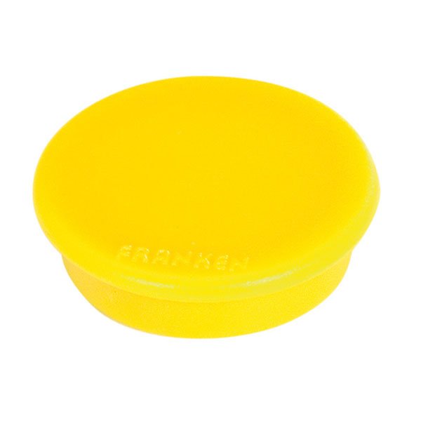 Franken Gmbh Franken - Magnet - 1,3 Cm Diámetro - Amarillo (Paquete De 10)