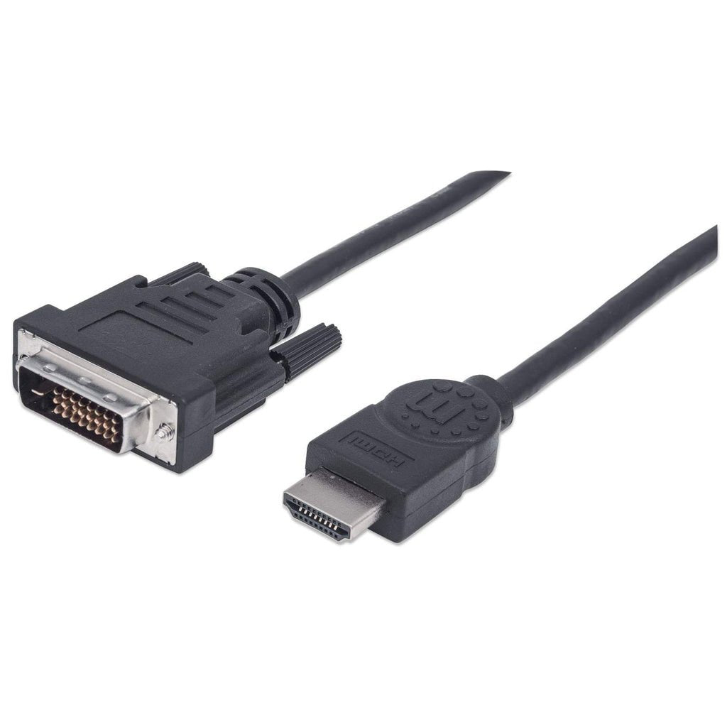 EAN 0766623372503 - Manhattan 372503 adaptador de cable de vídeo 1,8 m HDMI tipo A (Estándar) DVI-D Negro imagen 1