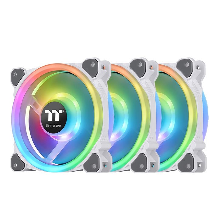 Ventilador Thermaltake Riing Trio 12 Rgb Radiator White Tt Premium Edition Cl-F126-Pl12sw-A