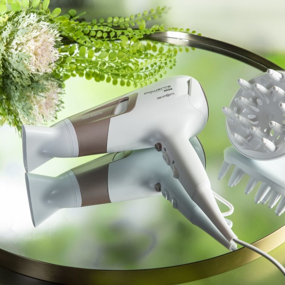 Rowenta Cv5830 Studio Dry 2300w Blanco Secador De Pelo Con Difusor Generador Iónico