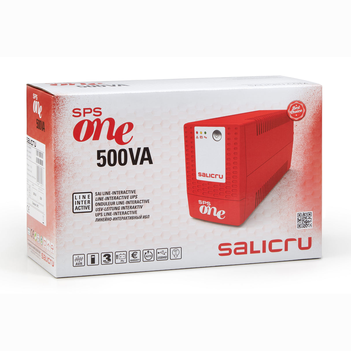 Sai Línea Interactiva Salicru Sps 500 One V2 500va-240w 2 Salidas Formato Torre