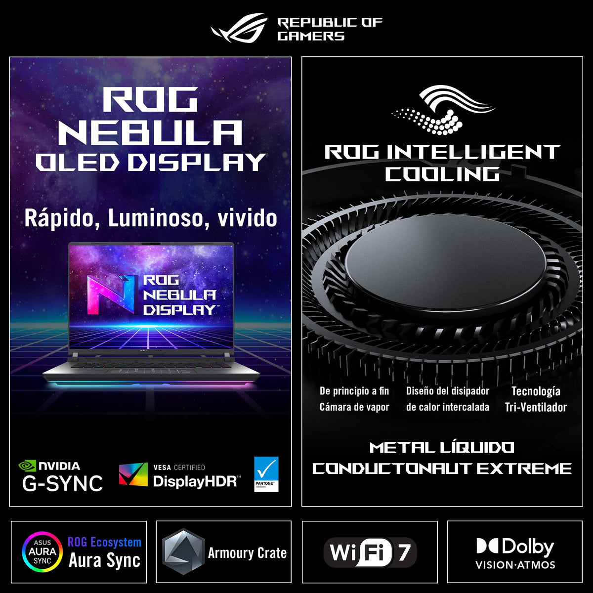 Portátil Asus Rog Zephyrus G16 16" Intel Core Ultra 9 386h 64gb 1tb Ssd Rtx 5080 Windows 11