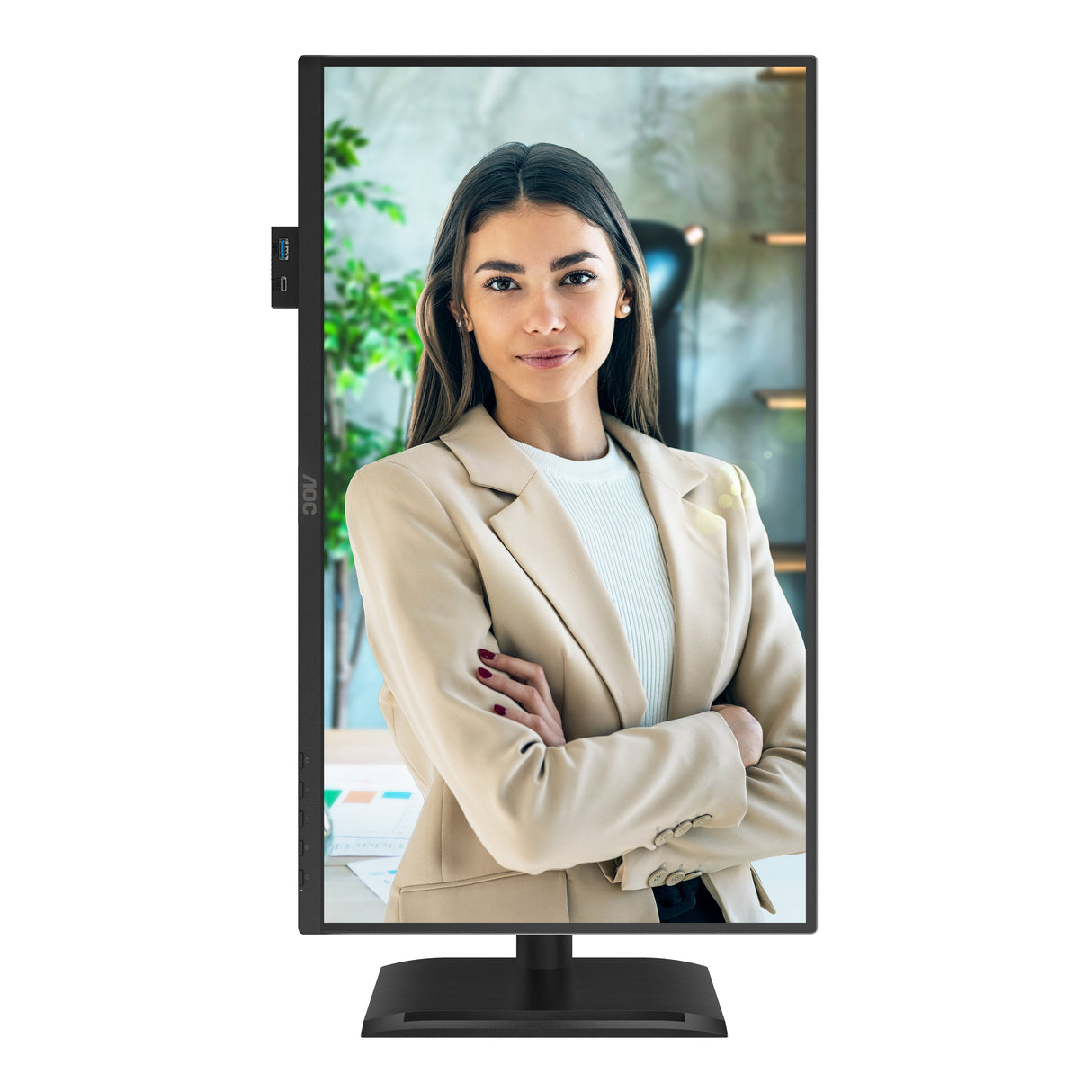 Monitor Aoc 24p4u 23.8" 1920 X 1080 Pixeles Full Hd Negro