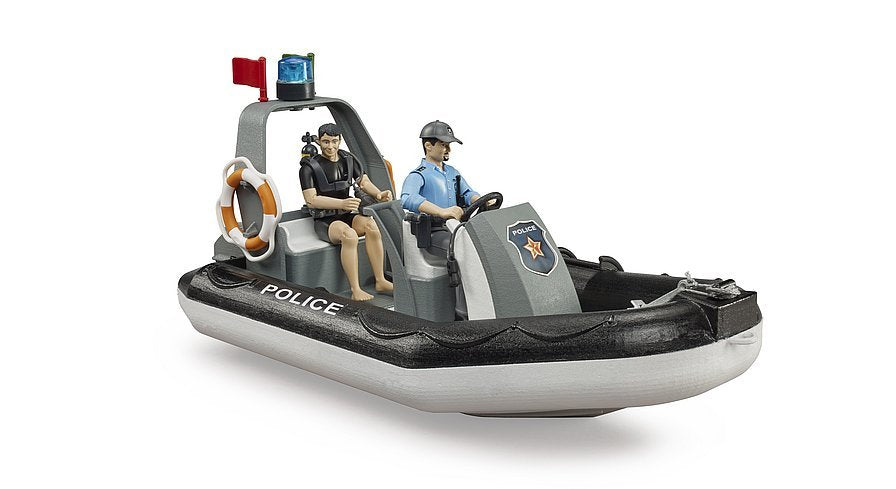 Vehículo Barco Inflable De La Policía Bruder Bworld 62733
