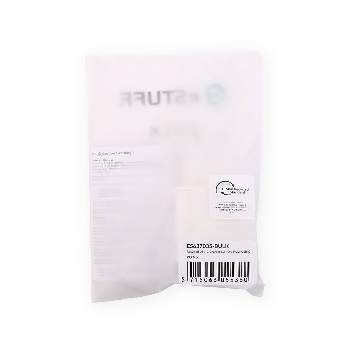 EAN 5715063055380 - eSTUFF ES637035-BULK cargador de dispositivo móvil Smartphone Blanco Corriente alterna Carga rápida Inter imagen 2