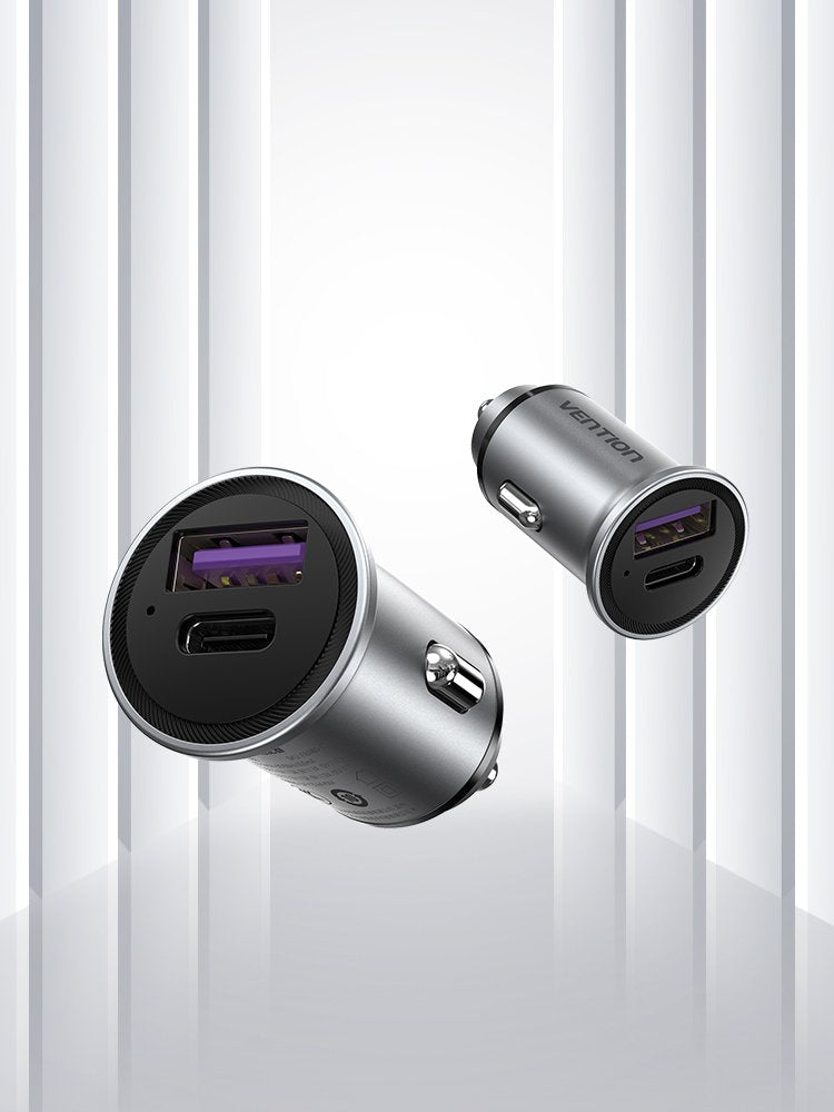 EAN 6922794761681 - Vention FFFH0 cargador de dispositivo móvil Universal Gris Encendedor de cigarrillos Carga rápida Auto imagen 6