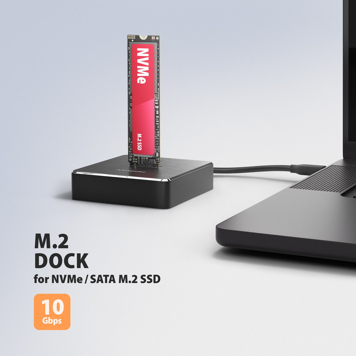 Adsa-M2c11 Base De Conexión Usb-C 3.2 Gen 2 Alu - 1 X Nvme /Sata M.2 10gbps