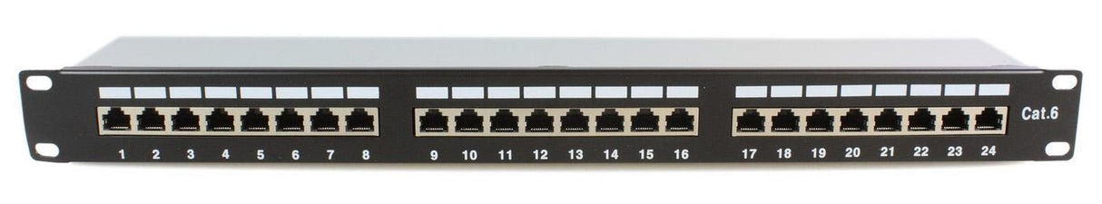 19" Ftp. 6 Patch Panel 24 Port Krone Idc, Black