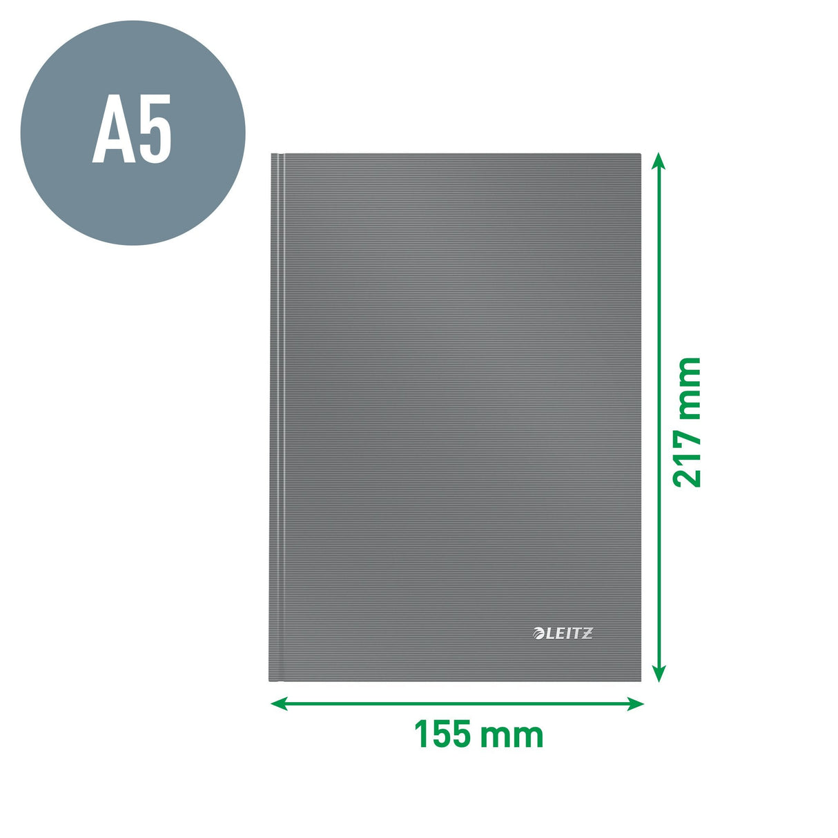 Leitz Notebook Solid A5 Square Paper Hardfunda 80 Sheets Blue