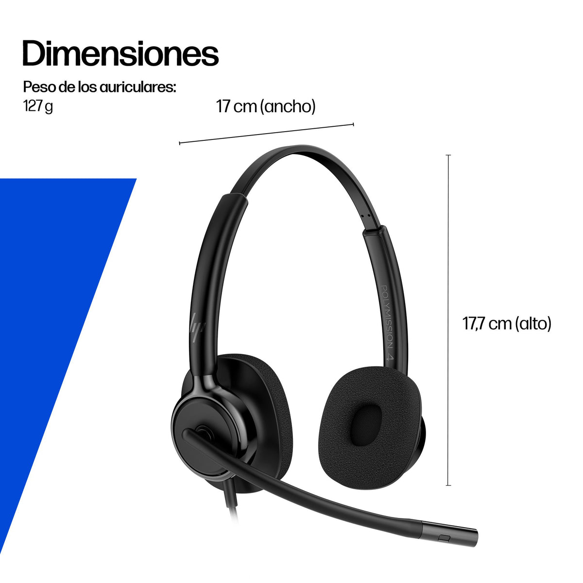 EAN 0199251820311 - HP Poly Mission 415 Monaural USB Wired Headset (Bulk) Alámbrico Diadema Oficina/Centro de llamadas Negro imagen 10