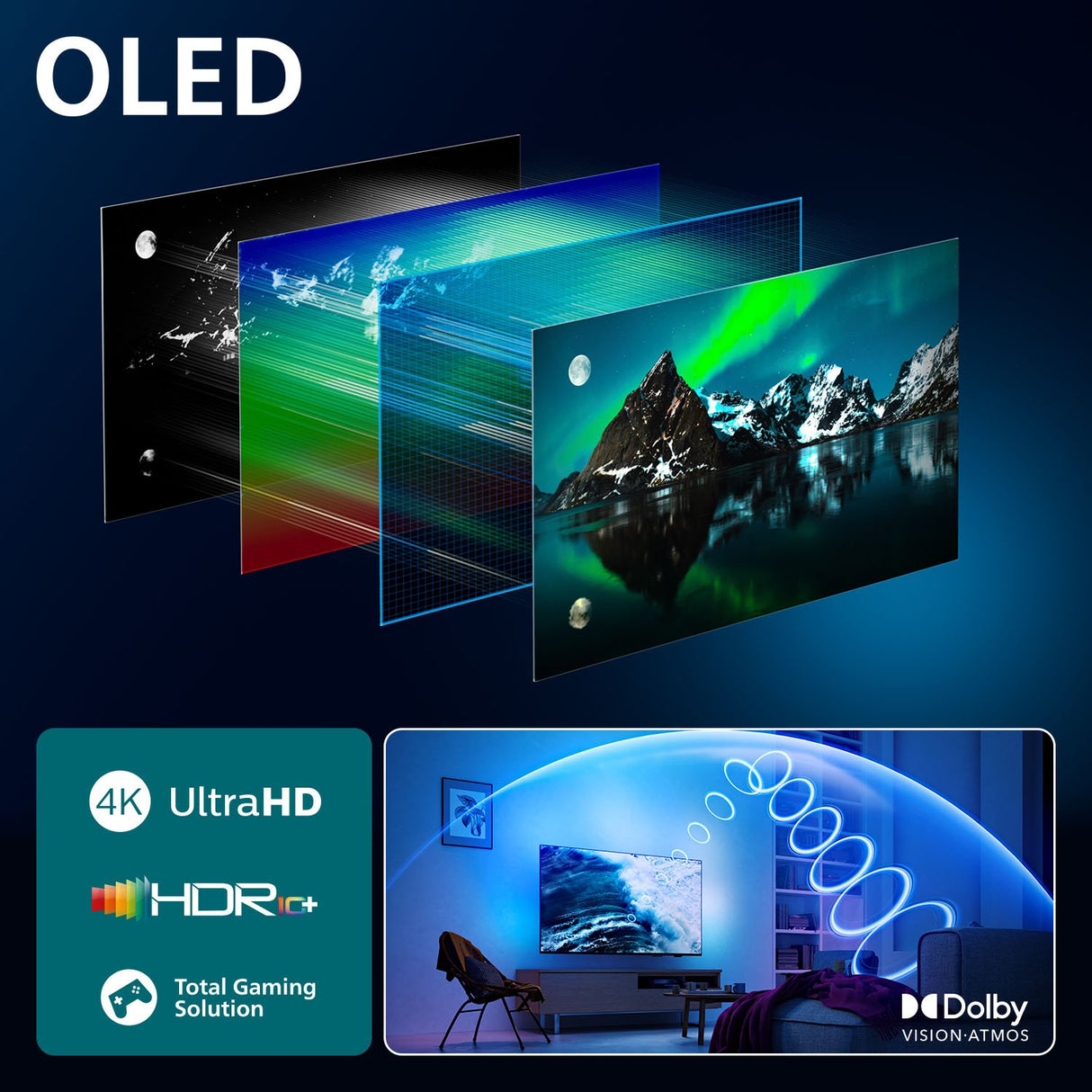 EAN 8718863046678 - Philips 55OLED76012 139,7 cm (55") 4K Ultra HD Smart TV Wifi Negro imagen 4