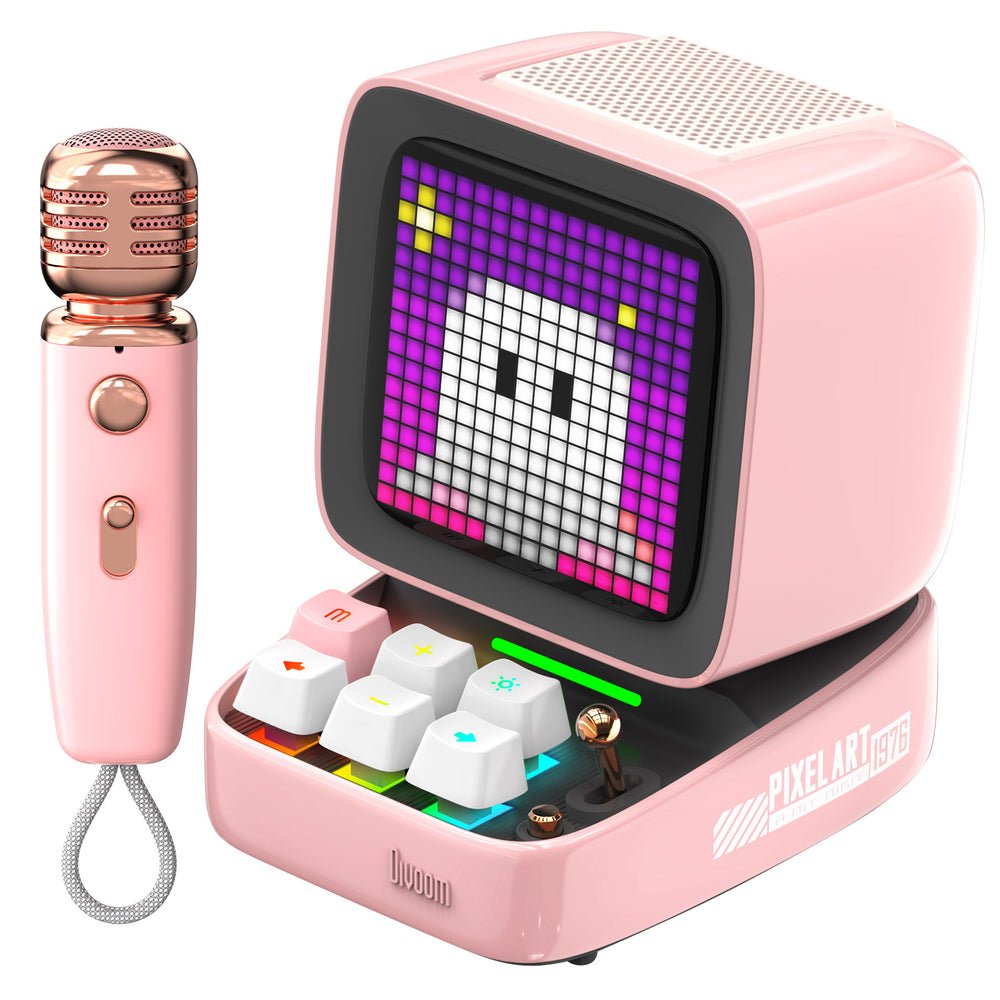 Divoom Ditoo Altavoz Bluetooh Con Microfono Rosa