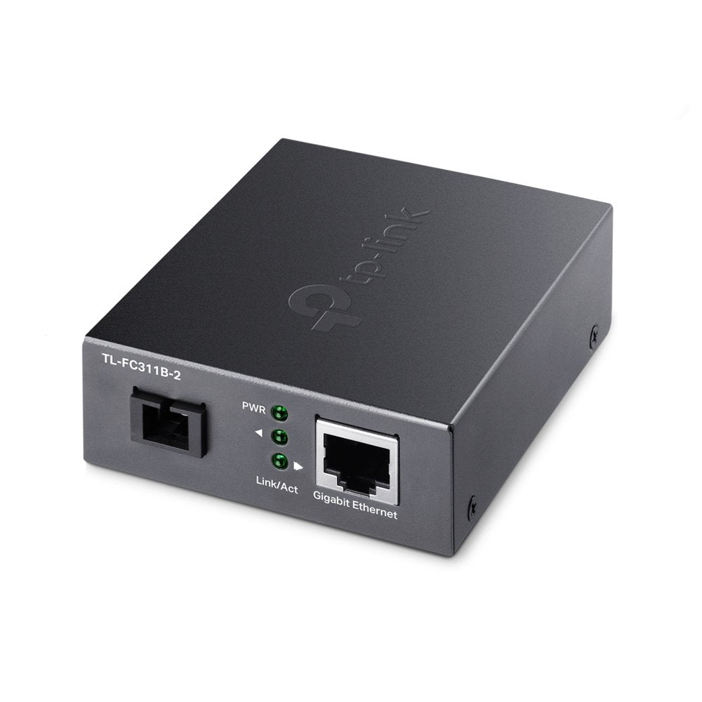 Convertidor De Medios Tp-Link Fc311b-2 Single-Mode Gigabit Bidireccional De 1p Rj45 10/100/1000 A 1p Sc Port Gigabit Cobertura 2km