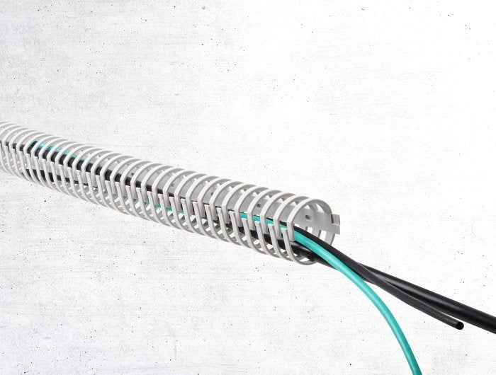 Delock Canaleta Para Cables Flexible Autoadhesivo Atornillable 45 X 46 Mm - Longitud 50 Cm Gris