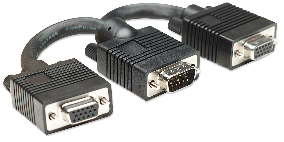 Manhattan Svga Y Cable Hd15 M 2xh 0.15cm Negro