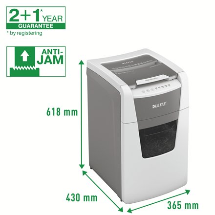 EAN 4002432124114 - Leitz 80140000 triturador de papel Microcorte 55 dB 22 cm Gris, Blanco imagen 14