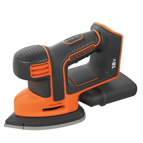 Lijadora Triangular Inalámbrica Black+Decker Mouse Bdcds18n, 18 Voltios, Lijadora Delta Naranja/Negra, Sin Batería Ni Cargador Bdcds18n-Xj