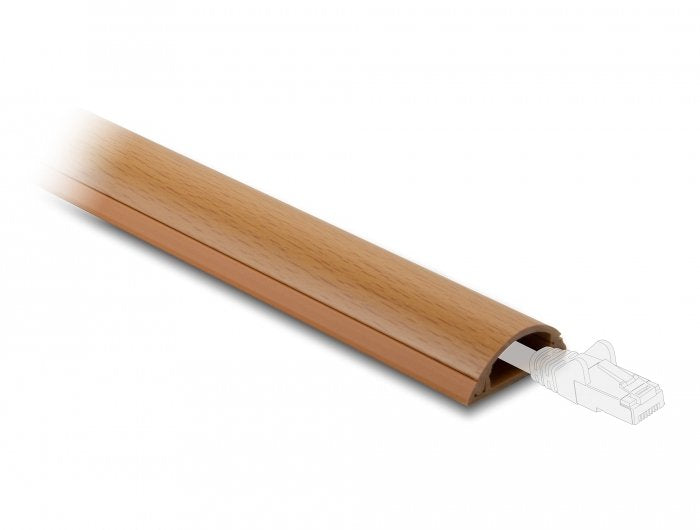 Delock Conducto Para Cables Autoadhesivo De 30 X 11 Mm - 1 M De Longitud Con Aspecto De Madera