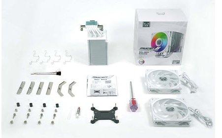 Scythe Mugen 6 Dual Fan White Argb Edition, Disipador De Cpu Blanco, 120 Mm Scmg-6000dwr