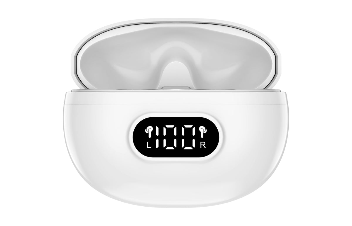 Auriculares Bluetooth Denver Inalambricos Con Enc (4 Microfonos) Blanco