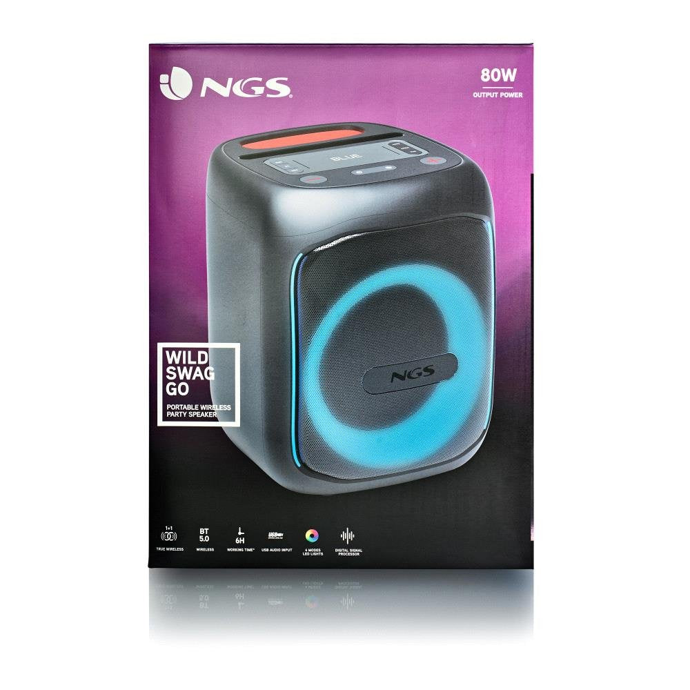 Ngs Altavoz Portatil Bt-Tws-80w Bat-Usb-Auxin-Tf