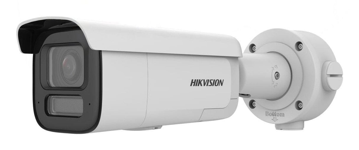Hikvision Ds-2cd2646g2ht-Izs2u/Sl(2.8-12mm)Ef Cámara De Red Bullet Motorizada Varifocal Con Luz Estroboscópica Acusense De 4 Mp Y Advertencia Audible