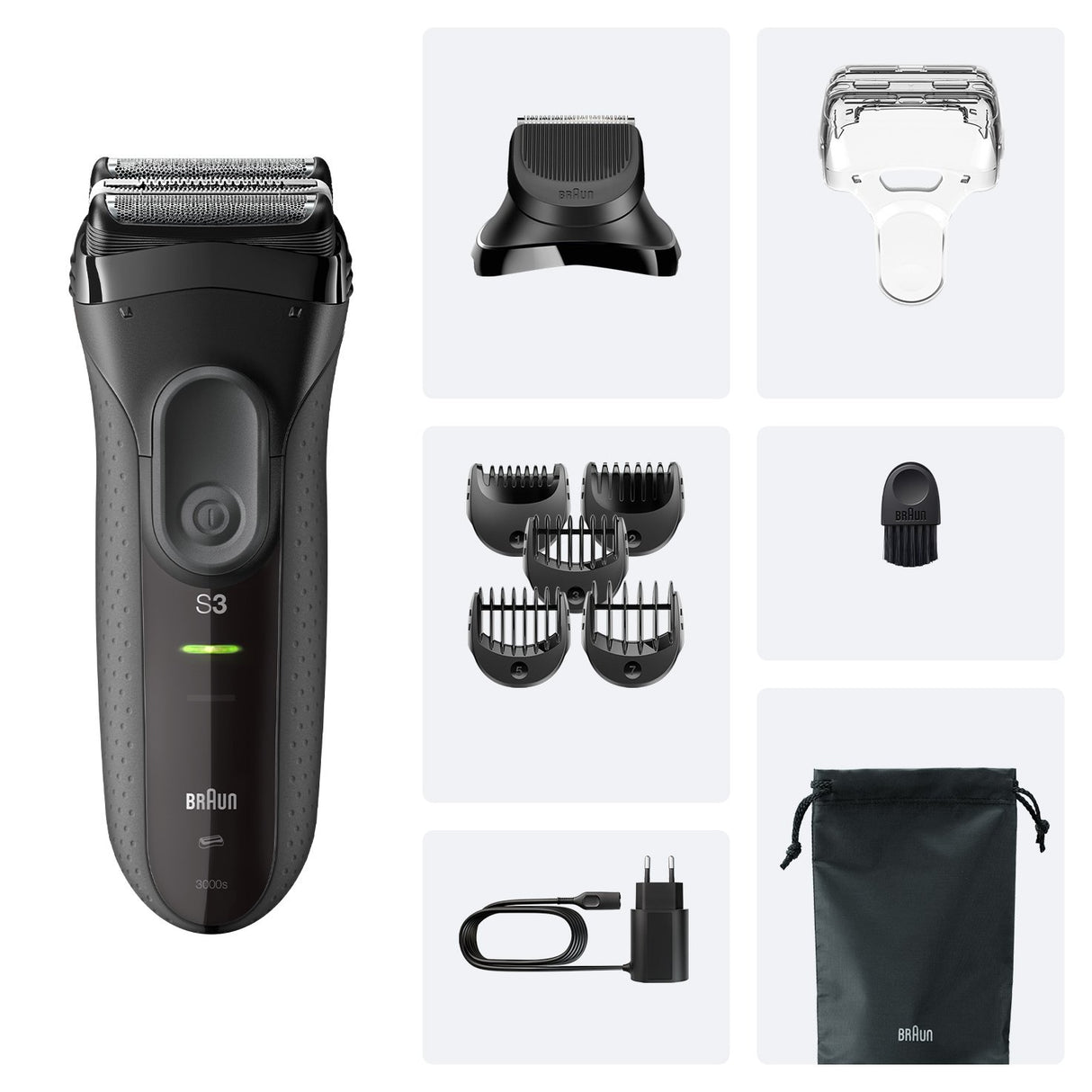 EAN 8700216735568 - Braun 3000BT Batería 5 7 mm Mojado y seco Negro, Gris imagen 2