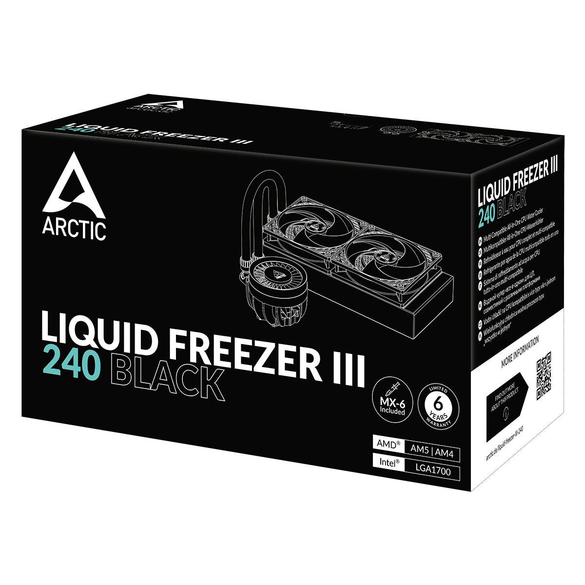 Arctic Liquid Freezer Iii 240 Procesador Sistema De Refrigeración Líquida Todo En Uno 12 Cm Negro 1 Pieza(S)