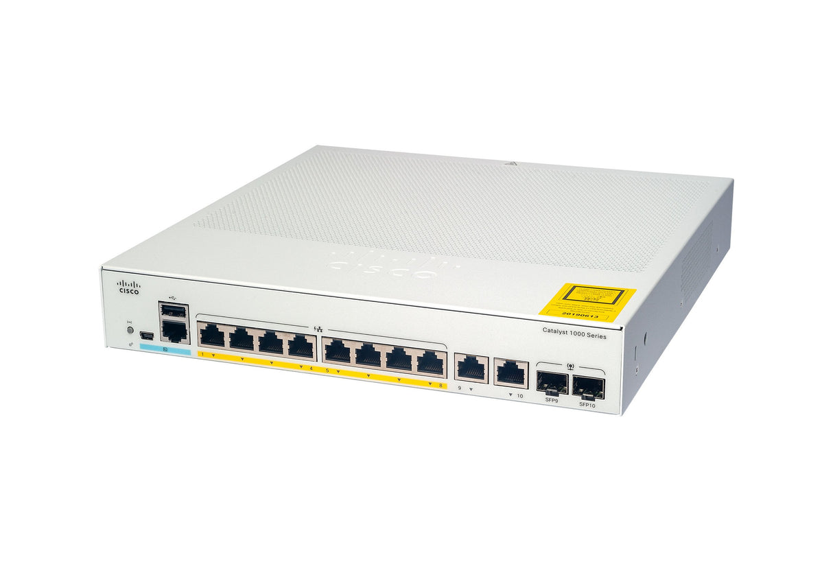EAN 889728248808 - Cisco Catalyst C1000-8P-E-2G-L switch Gestionado L2 Gigabit Ethernet (10/100/1000) Energía sobre Ethernet imagen 1