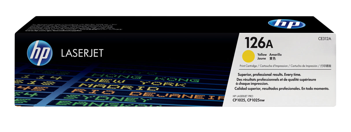 EAN 0884962161142 - HP 126A Yellow Original LaserJet Toner Cartridge cartucho de tóner 1 pieza(s) imagen 1