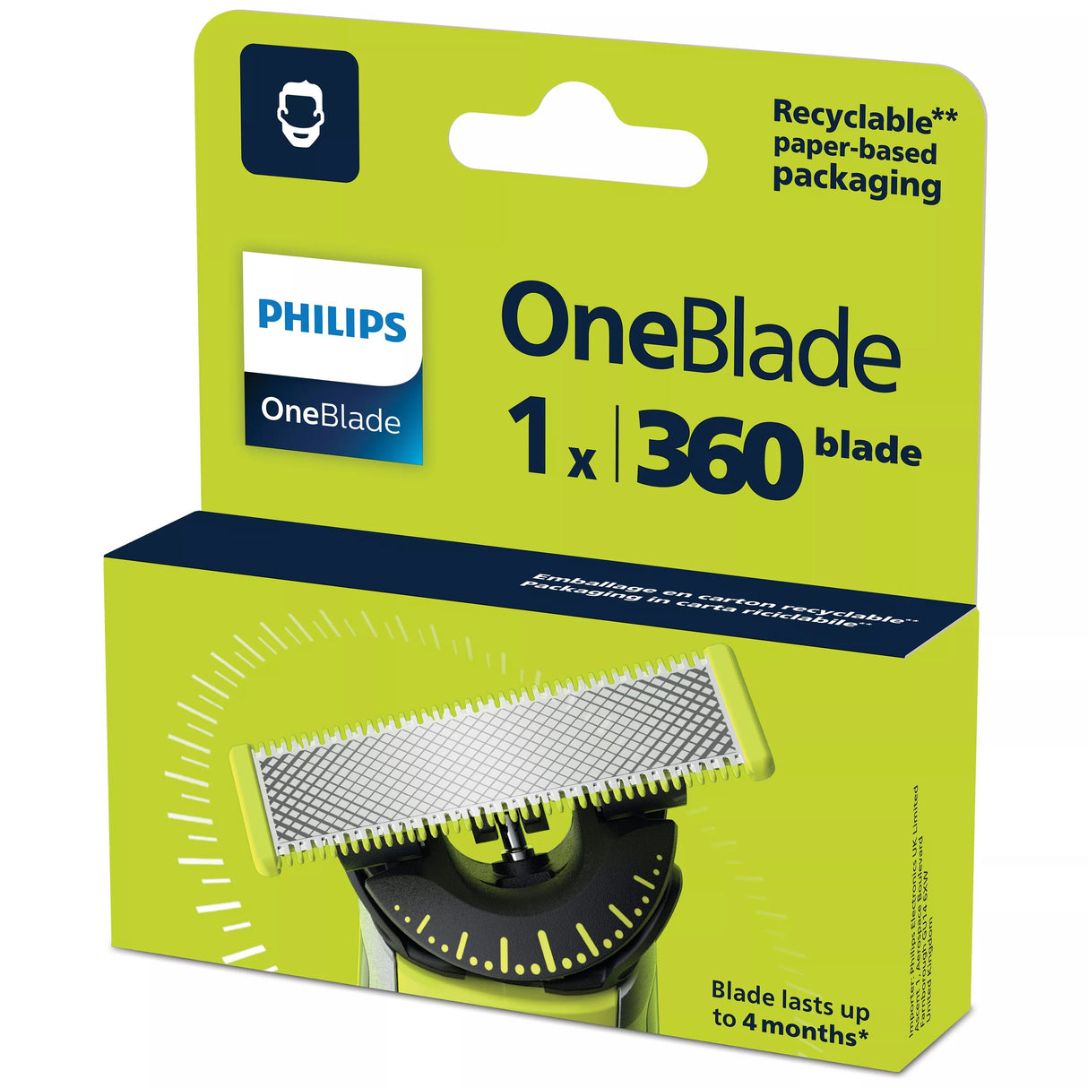Philips Norelco Oneblade Oneblade Qp410/50 Cuchilla 360 De Recambio