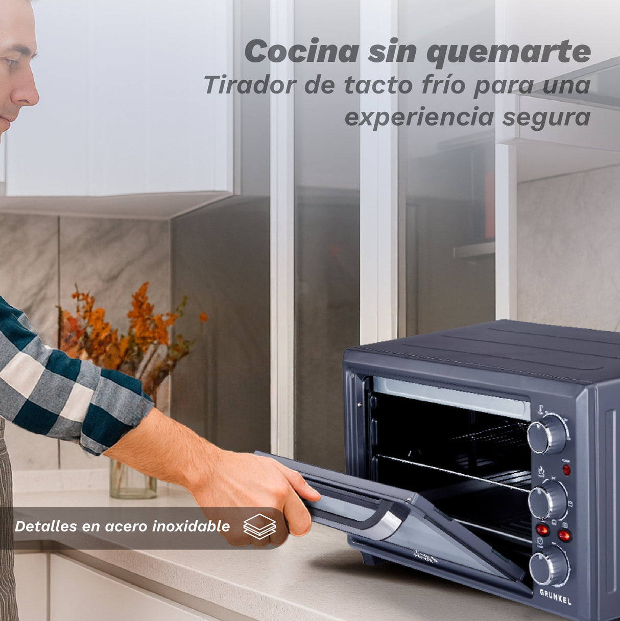 EAN 8426156019246 - Grunkel HR-28COOK horno 28 L 1600 W Negro, Acero imagen 6