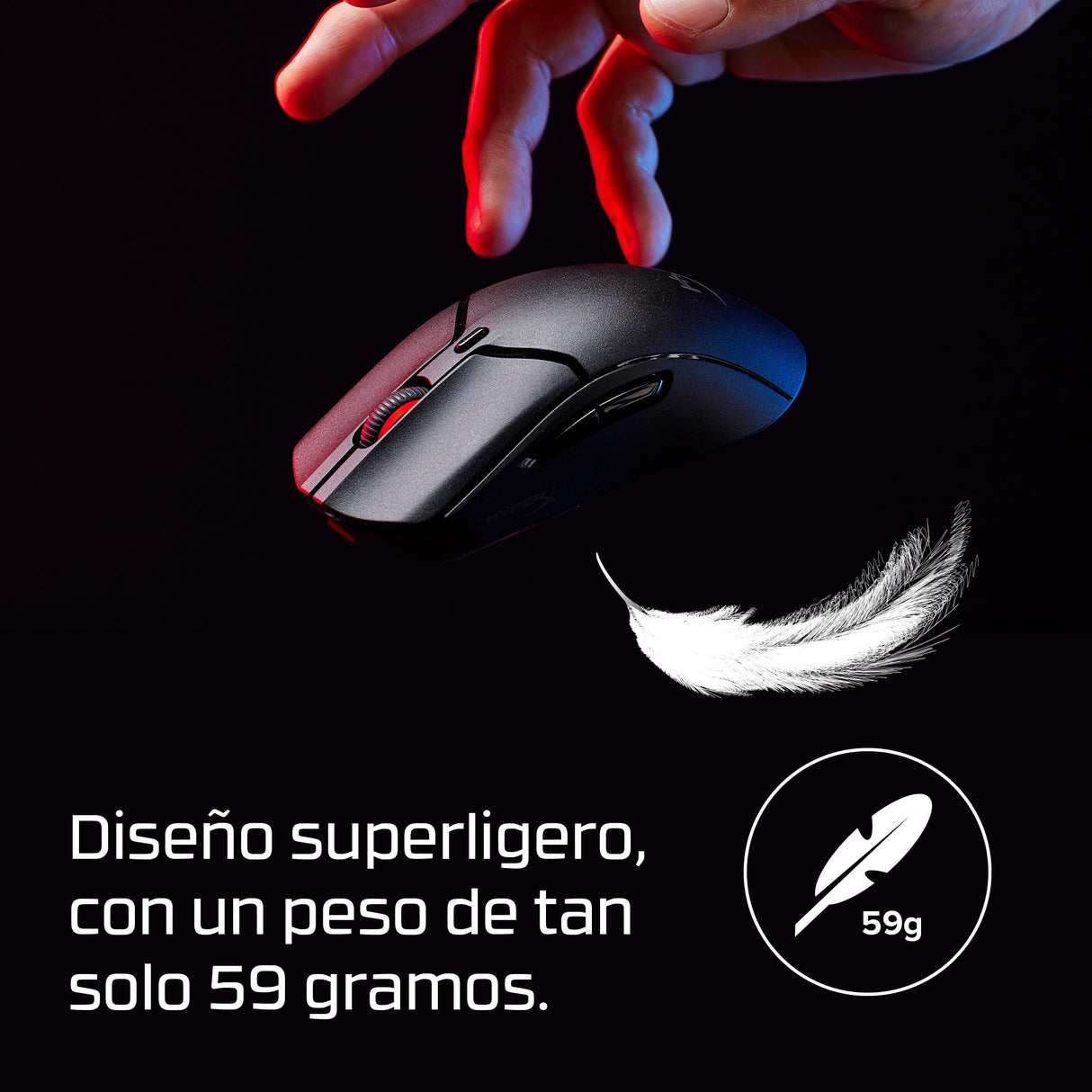 EAN 0197192120217 - HyperX Pulsefire Haste 2 Mini Wireless Black Gaming Mouse ratón Juego Ambidextro RF Wireless + Bluetooth imagen 4