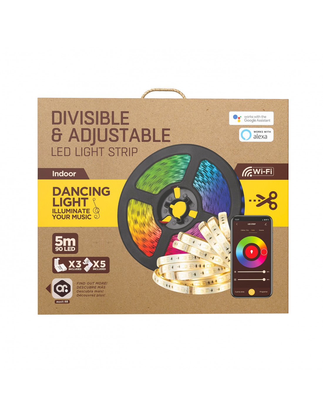 EAN 8426801164277 - Muvit MIOLST002 iluminación inteligente Tira de luz inteligente Wi-Fi 24 W imagen 5