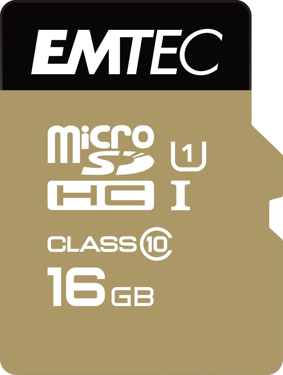 Emtec Microsd 16gb Gold+ Sdhc Clase 10 85mb/S Con Adaptador Ecmsdm16ghc10gp