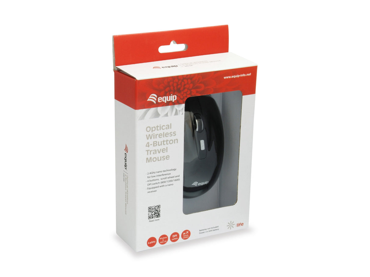 Equip Raton Optical Wireless Travel Mouse