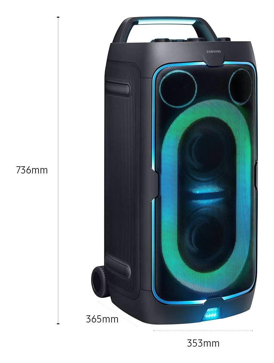 Altavoz De Gran Potencia Samsung Mx St50f Zf 240w Con Batería Autonomía 18h Portátil Para Fiestas Asa De Transporte Y Ruedas Bluetooth