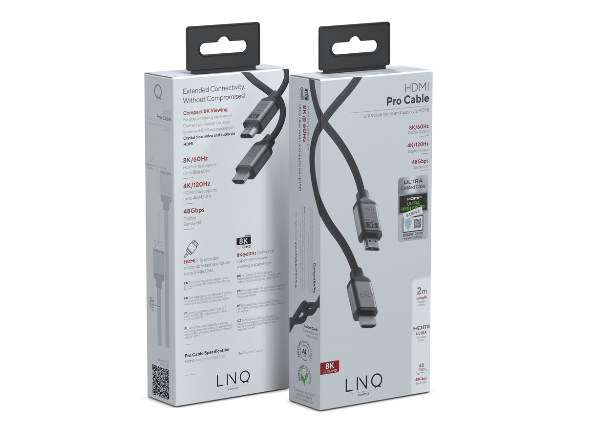 Linq 8k/60hz Pro Cable Hdmi To - Hdmi Ultra Certified -2m