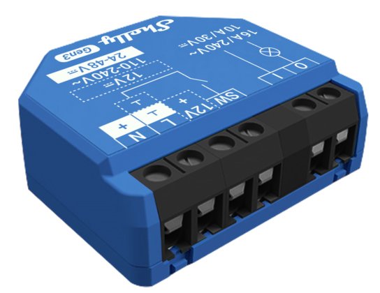 Shelly 1 Gen3 Azul - Relé Inteligente Wifi