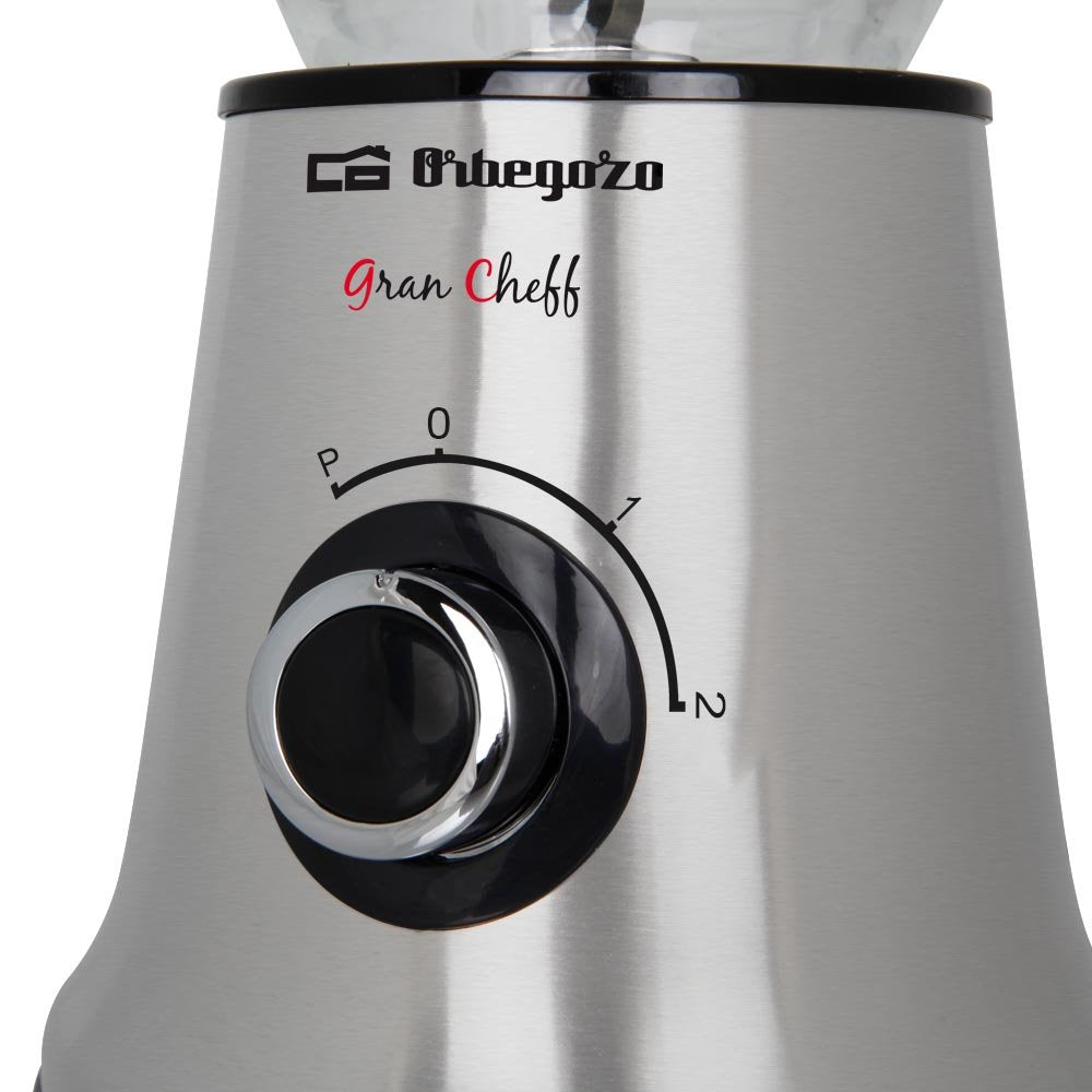 Orbegozo Bv 3500 Batidora De Vaso Saludable - Jarra De Cristal 1.5l - Cuchilla Acero Inoxidable - 2 Velocidades -