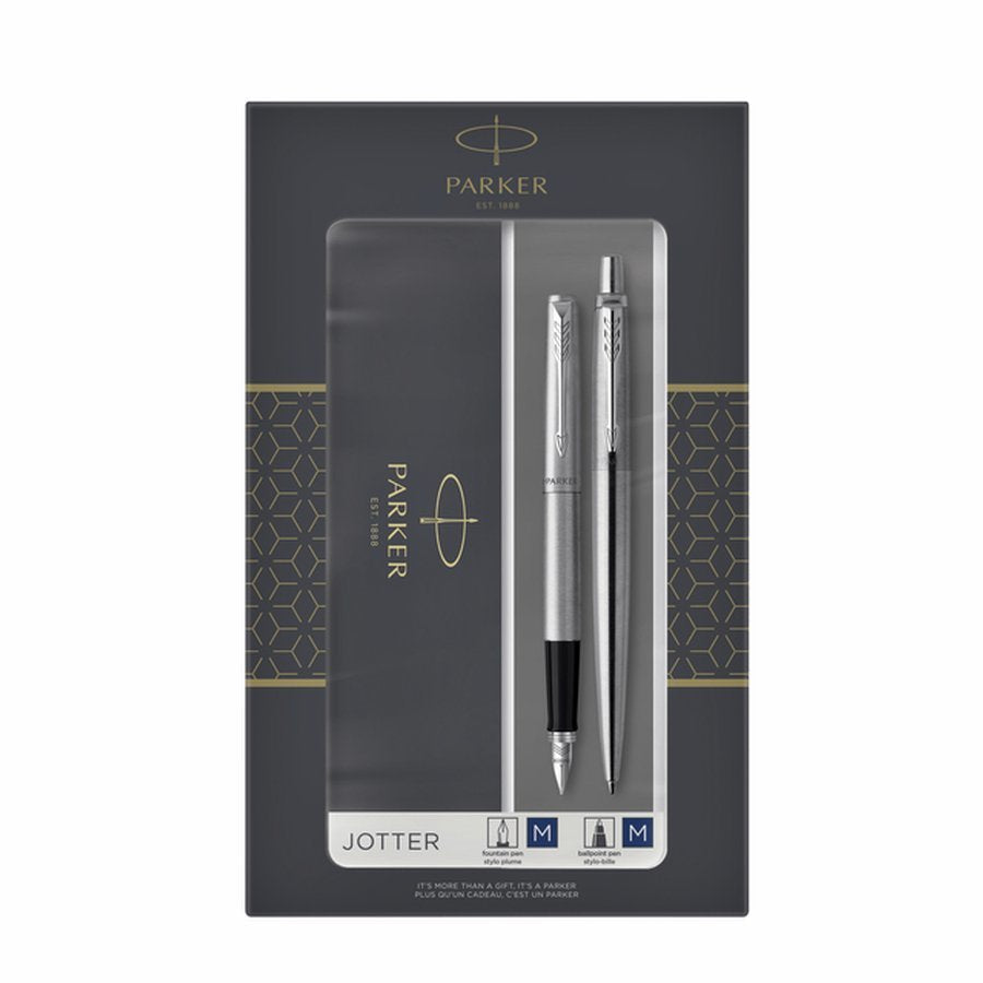 Parker 2093258 Juego De Bolígrafos Negro, Plata 2 Pieza(S)