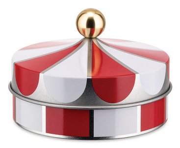 Alessi Mw31s3 Stapelbare Aufbewahrungsbox Aus Blancoblech Con Dekor, 3 Tlg