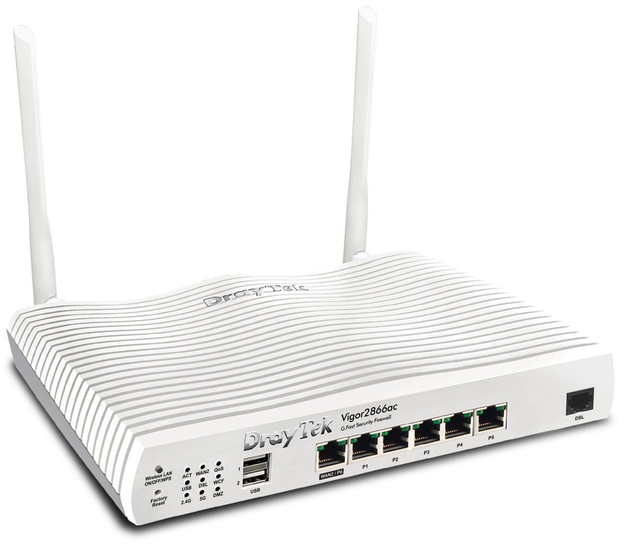 EAN 4710484744111 - DrayTek Vigor 2866Vac router inalámbrico Gigabit Ethernet Doble banda (2,4 GHz / 5 GHz) Blanco imagen 3