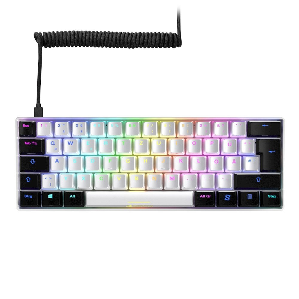 Teclado Alemán Sharkoon Sgk50 S4 Usb Qwertz Blanco