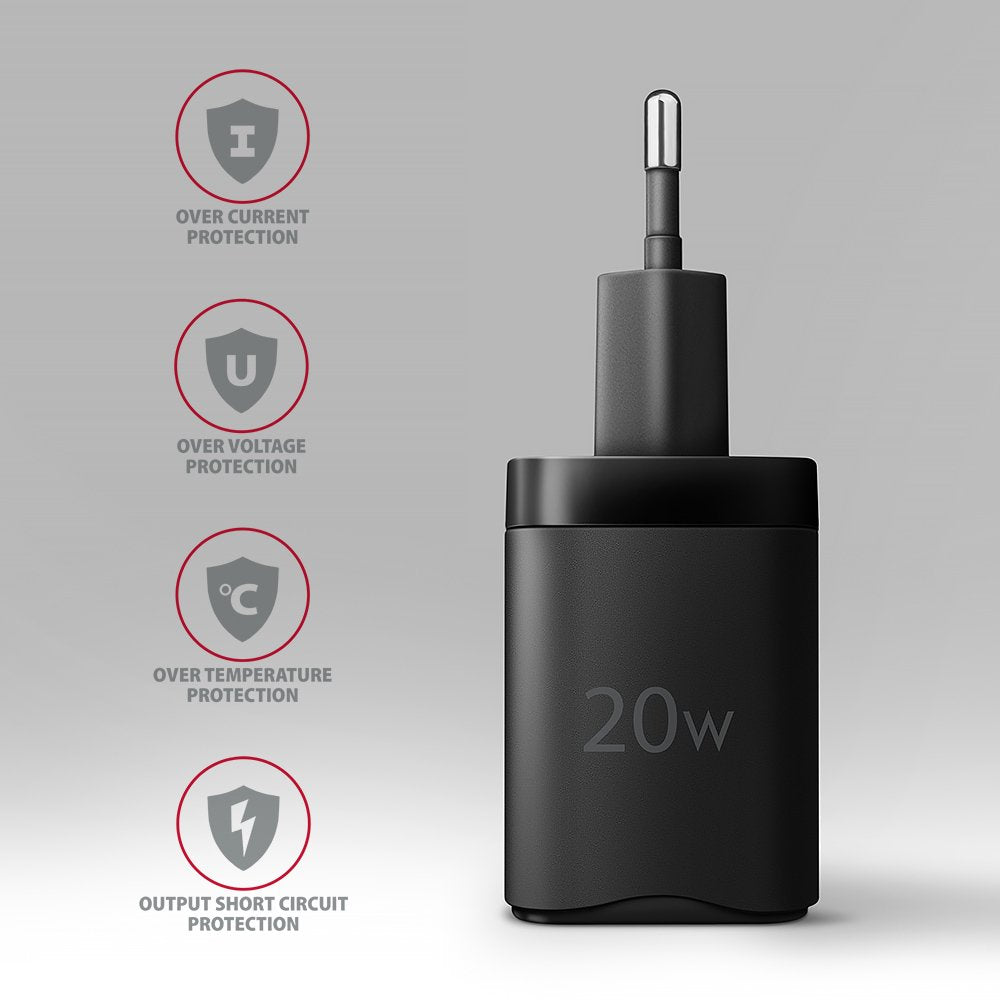 EAN 8595247907882 - Axagon ACU-PQ20 wall charger QC3.0/AFC/FCP+ PD type-C 20 W - schwarz - USB Typ C Teléfono móvil, Smartpho imagen 5