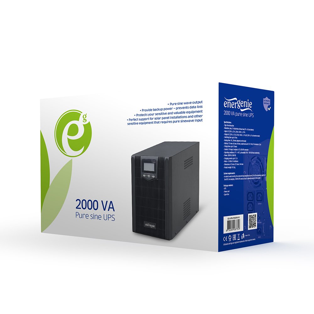 EAN 8716309124782 - Gembird EG-UPS-PS1000-01 sistema de alimentación ininterrumpida (UPS) Línea interactiva 1 kVA 800 W 4 sal imagen 4