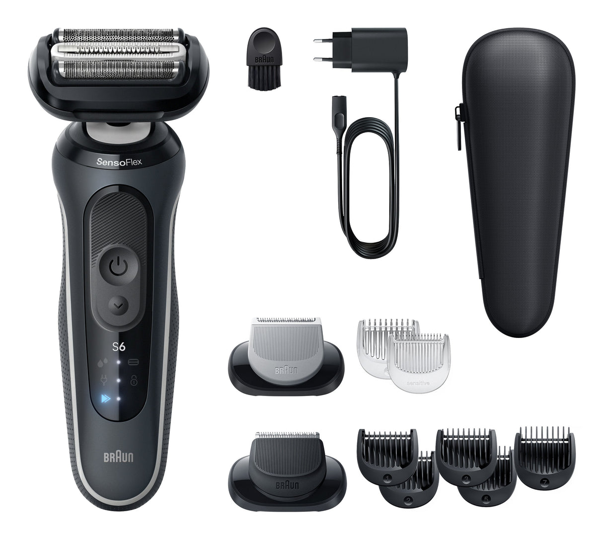 Afeitadora Braun Series 6 62-G1650s (Negro) 8700216645362