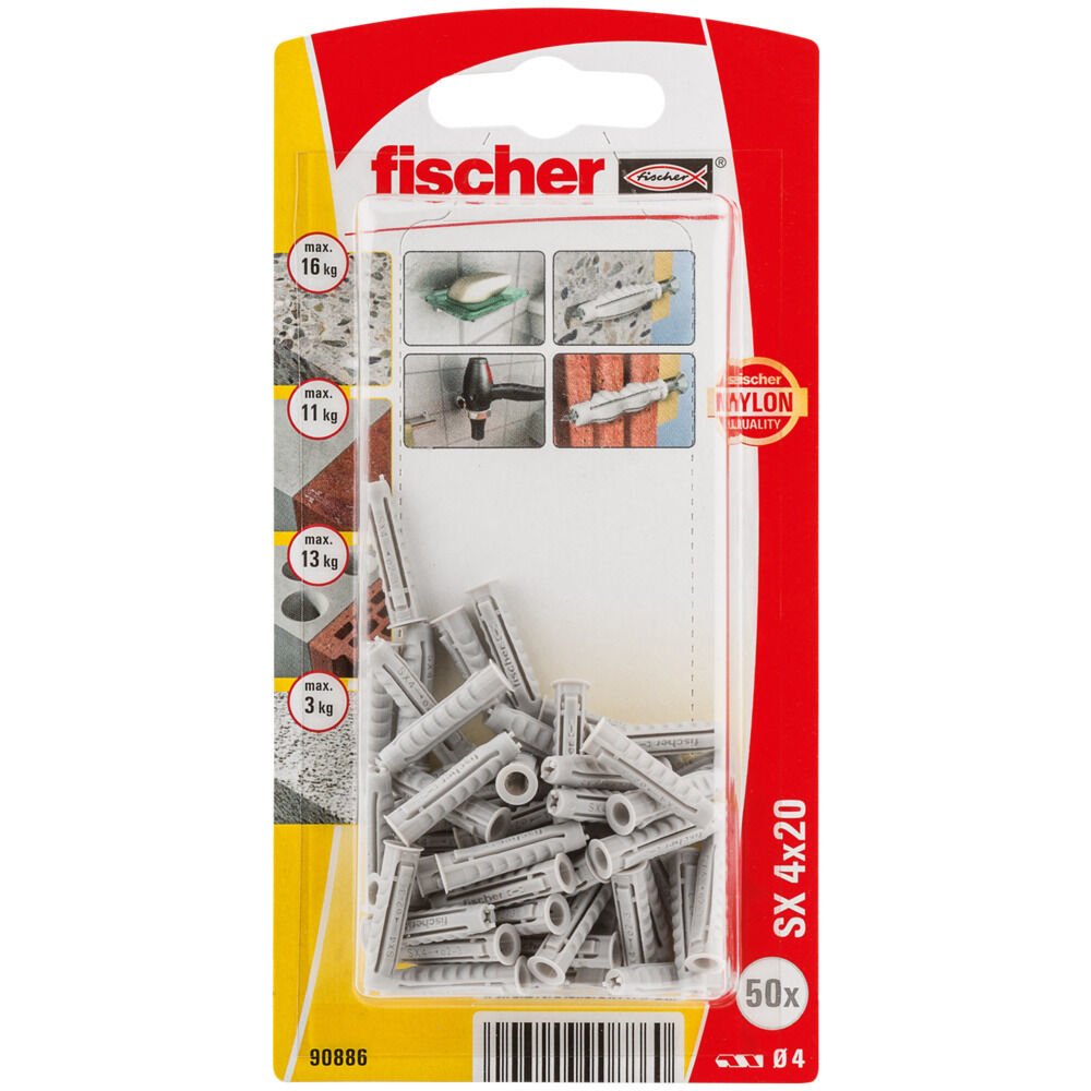 Blister Taco Fischer Sx Ø4x20mm K Nv 50 Unid. 567820