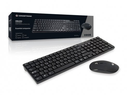 Conceptronic Orazio Teclado Rf Inalámbrico Qwerty Italiano Negro