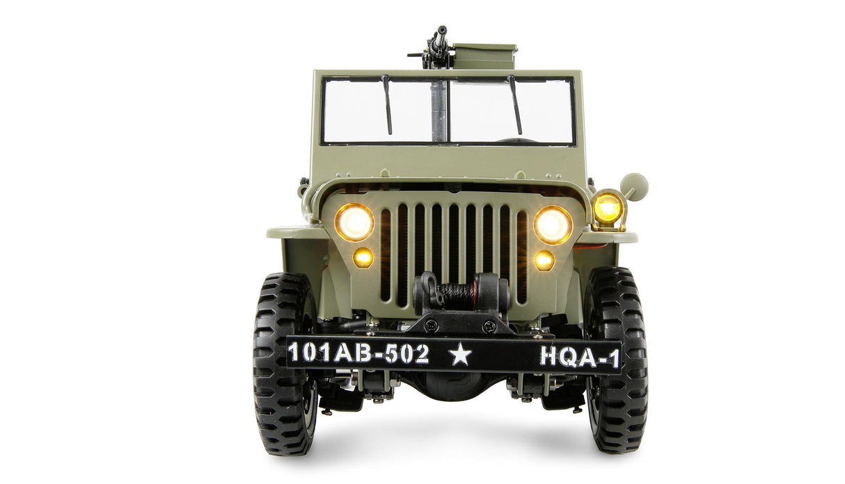 Amewi Jeep Willys Placa Base Scale Crawler 4wd 1:14 Rtr Verde 14+